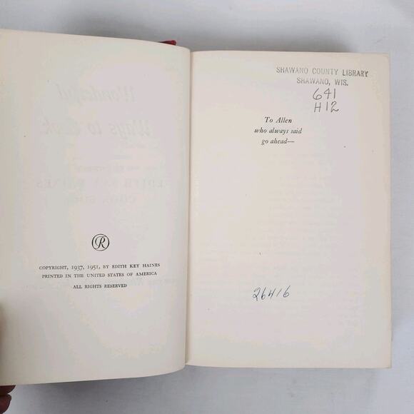 Wonderful Ways to Cook by Edith Key Haines Cookbook Hardcover Vintage Recipes - Picture 6 of 10